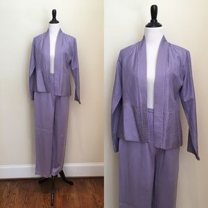 Lavender Eileen Fisher Suit Kimono Jacket